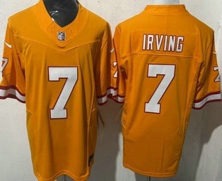 Men's Tampa Bay Buccaneers #7 Bucky Irving Limited Orange Throwback FUSE Vapor Jersey
