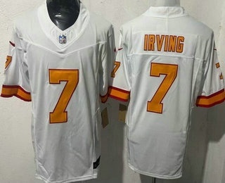 Men's Tampa Bay Buccaneers #7 Bucky Irving Limited White Throwback FUSE Vapor Jersey
