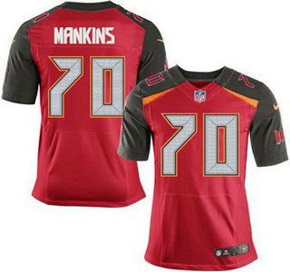 Men's Tampa Bay Buccaneers #70 Logan Mankins Red Team Color NFL Nike Elite Jersey