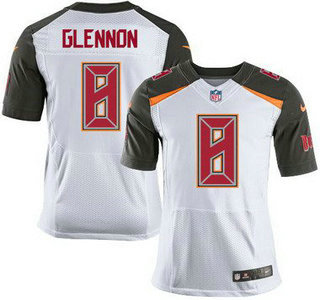 Men's Tampa Bay Buccaneers #8 Mike Glennon White Road NFL Nike Elite Jersey
