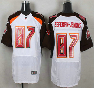 Men's Tampa Bay Buccaneers #87 Austin Seferian-Jenkins White Road NFL Nike Elite Jersey