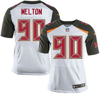 Men's Tampa Bay Buccaneers #90 Henry Melton White Road NFL Nike Elite Jersey