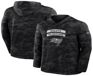 Men's Tampa Bay Buccaneers Black 2026 Salute to Service Sideline Lightweight Hoodie Long Sleeve Top