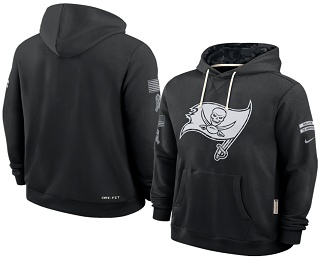 Men's Tampa Bay Buccaneers Black 2026 Salute to Service Sideline Pullover Hoodie