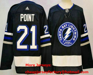 Men's Tampa Bay Lightning #21 Brayden Point Black Alternate Authentic Jersey