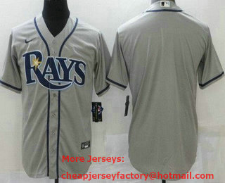 Men's Tampa Bay Rays Blank Grey Cool Base Nike Jersey