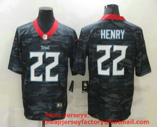 Men's Tennessee Titans #22 Derrick Henry 2020 Camo Limited Stitched Nike NFL Jersey