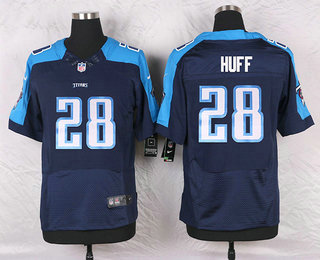 Men's Tennessee Titans #28 Marqueston Huff Navy Blue Alternate NFL Nike Elite Jersey