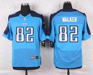 Men's Tennessee Titans #82 Delanie Walker Light Blue Team Color NFL Nike Elite Jersey
