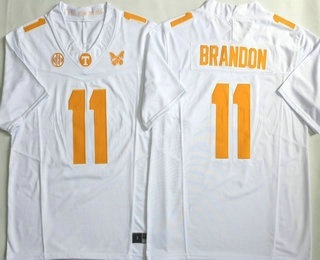 Men's Tennessee Volunteers #11 Faizon Brandon Limited White FUSE 2026 College Football Jersey