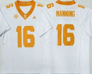 Men's Tennessee Volunteers #16 Peyton Manning Limited White FUSE College Football Jersey
