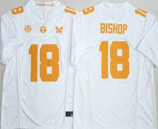 Men's Tennessee Volunteers #18 DeSean Bishop Limited White FUSE 2026 College Football Jersey