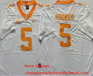 Men's Tennessee Volunteers #5 Hendon Hooker White 2023 Vapor Untouchable Limited Stitched Nike Jersey