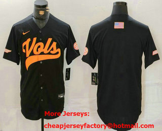 Men's Tennessee Volunteers Blank Black College Football Stitched Jersey
