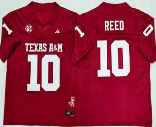 Men's Texas A M Aggies Lions #10 Marcel Reed Limited Red FUSE College Football Jersey