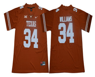 Men's Texas Longhorns 34 Ricky Williams Orange 2017 Vapor Untouchable Stitched Nike NCAA Jersey