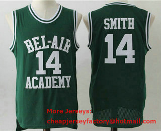 Men's The Movie Bel Air Academy #14 Will Smith Green Swingman Basketball Jersey