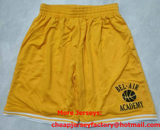 Men's The Movie Bel Air Academy Yellow Swingman Basketball Shorts