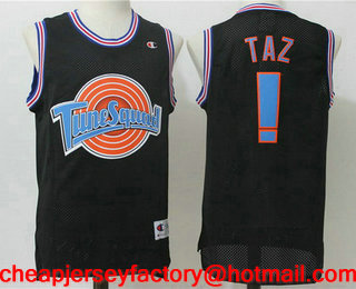 Men's The Movie Space Jam #! Taz Black Soul Swingman Basketball Jersey
