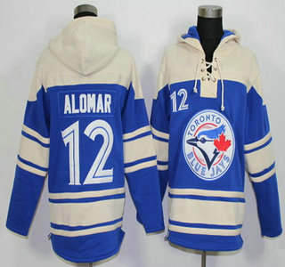 Men's Toronto Blue Jays #12 Roberto Alomar Retired Player Blue Alternate MLB Hoodie