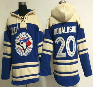 Men's Toronto Blue Jays #20 Josh Donaldson Alternate Blue MLB Hoody