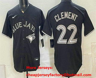 Men's Toronto Blue Jays #22 Ernie Clement 2026 Fashion Replica Black Stitched Jersey