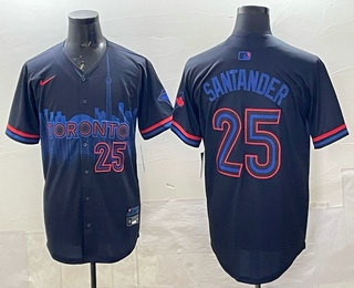 Men's Toronto Blue Jays #25 Anthony Santander Black City Limited Jersey