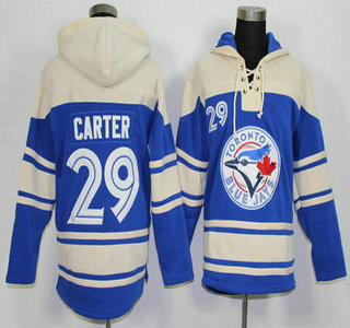 Men's Toronto Blue Jays #29 Joe Carter Retired Player Blue Alternate MLB Hoodie