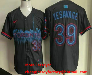 Men's Toronto Blue Jays #39 Trey Yesavage Black City Limited Jersey