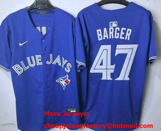 Men's Toronto Blue Jays #47 Addison Barger Blue Limited Jersey
