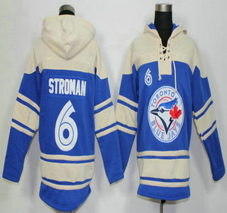 Men's Toronto Blue Jays #6 Marcus Stroman Blue Alternate MLB Hoodie