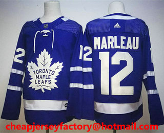 Men's Toronto Maple Leafs #12 Patrick Marleau Blue 2017-2018 Hockey Stitched NHL Jersey
