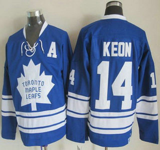Men's Toronto Maple Leafs #14 Dave Keon 1966-67 Blue Third CCM Vintage Throwback Jersey