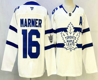 Men's Toronto Maple Leafs #16 Mitch Marner White 2018 Stadium Series Stitched Jersey