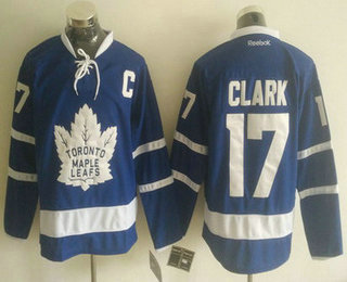Men's Toronto Maple Leafs #17 Wendel Clark Royal Blue 2016-17 Home 100TH Anniversary Hockey Jersey
