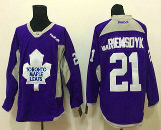 Men's Toronto Maple Leafs #21 James van Riemsdyk 2014 Purple Practice Jersey