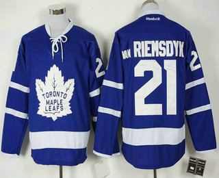 Men's Toronto Maple Leafs #21 James van Riemsdyk Royal Blue 2016-17 Home 100TH Anniversary Hockey