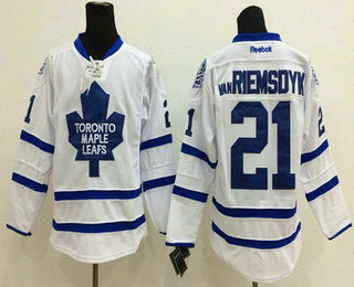 Men's Toronto Maple Leafs #21 James van Riemsdyk White Jersey