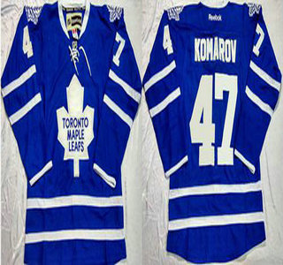 Men's Toronto Maple Leafs #47 Leo Komarov Blue Home Jersey