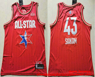 Men's Toronto Raptors #43 Pascal Siakam Red Jordan Brand 2020 All-Star Game Swingman Stitched NBA Jersey