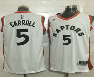 Men's Toronto Raptors #5 DeMarre Carroll Revolution 30 Swingman New White Jersey