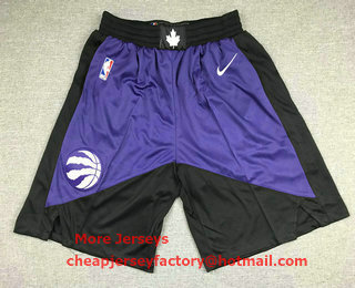 Men's Toronto Raptors Purple With Black Nike Swingman 2021 Earned Edition Stitched Shorts