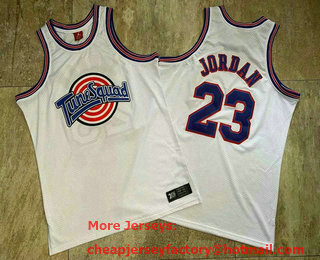 Men's Tune Squad #23 LeBron James White Nike AU Jersey