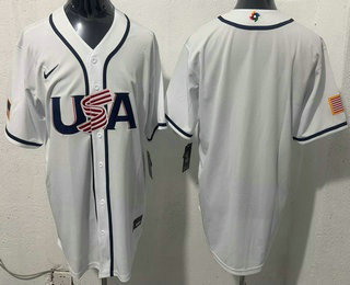 Men's USA Blank White 2026 World Baseball Classic Cool Base Jersey