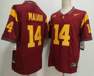 Men's USC Trojans #14 Jayden Maiava Limited Red Player Name College Football Jersey