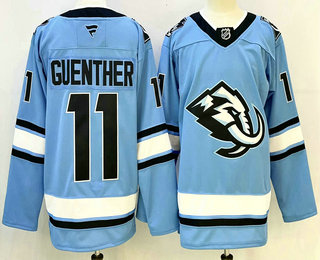 Men's Utah Mammoth #11 Dylan Guenther Blue Authentic Jersey