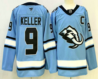 Men's Utah Mammoth #9 Clayton Keller Blue Authentic Jersey