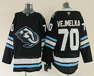 Men's Utah Mammoth #98 Mikhail Sergachev Black Authentic Jersey