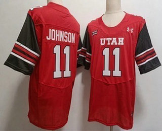 Men's Utah Utes #11 Ricky Johnson Red College Football Jersey