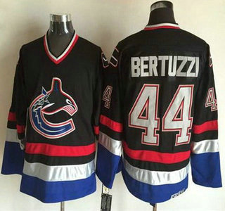 Men's Vancouver Canucks #44 Todd Bertuzzi 2003-04 Black CCM Vintage Throwback Jersey